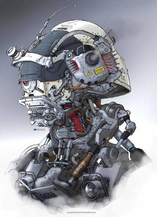 非常棒的一组机械机甲插画作品 细节绘制的相当精美